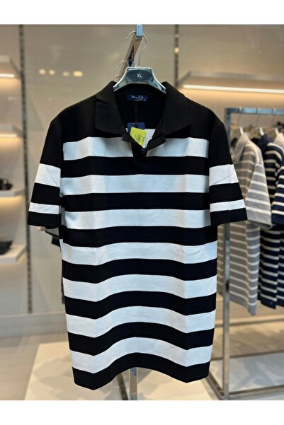 ATKGİYİM Men's Striped Knitted Polo Collar Knitwear T-Shirt - Modern Cut With...