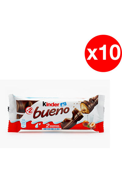 Kinder Μπάρα Σοκολάτας Bueno 43γρ x 10 Τεμάχια