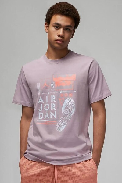 Nike Tricou cu imprimeu grafic Jordan Brand pentru bărbați, mov