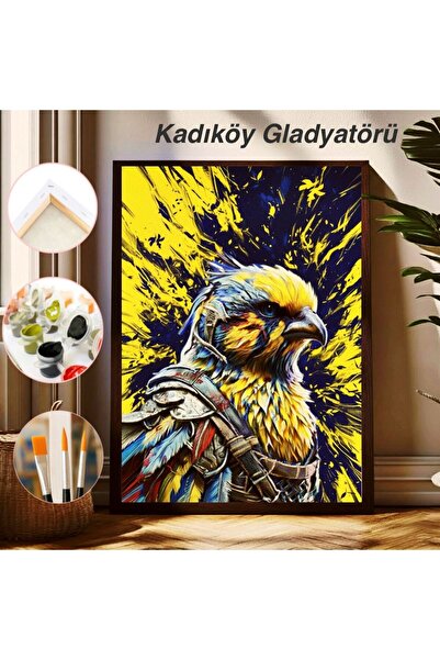 TT ART Sayılarla Boyama 40x50 Cm Tuval Seti Fırça Boya Dahil Çıtaya Gerili - ...