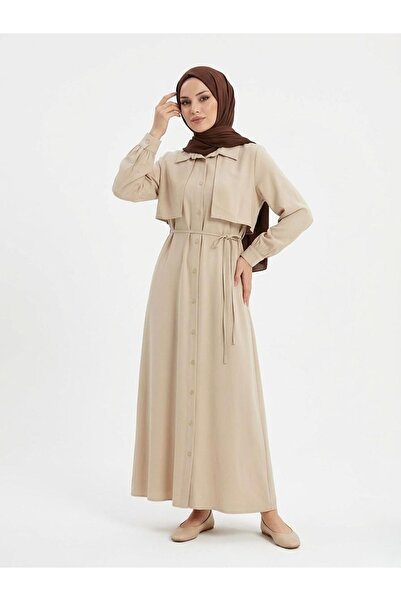 Foremia Aller Detailed Patched Dress-Stone