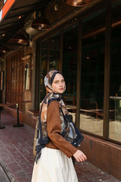 Hint İpek Floral Patterned Modal Shawl Mdlv07-05