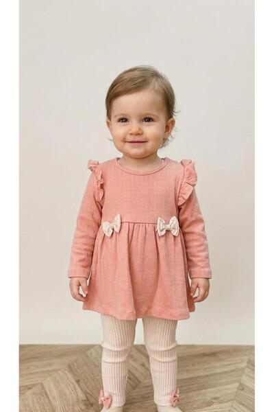 MOMOİRO Children's & Baby's Set with Bow Detail