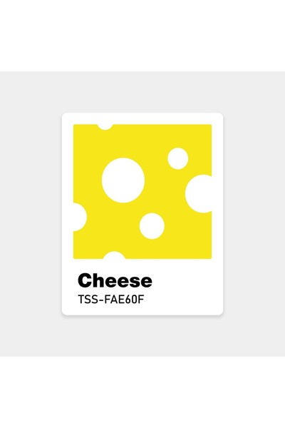 The Sticker Story. ملصق بلون بانتون أصفر الجبن