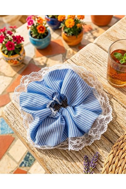 Kokoş Blue Striped Pinstrest Model Bagel Buckle