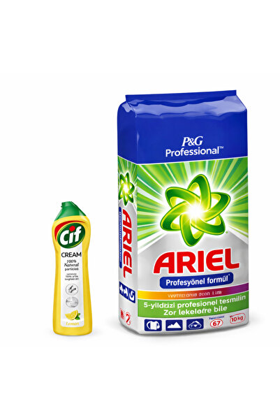 Cif Κρέμα Λεμονιού 500ml + Απορρυπαντικό Αυτόματου Πλυντηρίου Επαγγελματικό 10kg