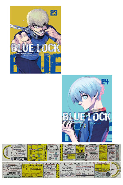 Komik Şeyler Blue Lock 23-24. Ciltler Manga Seti + Özel Cetvel