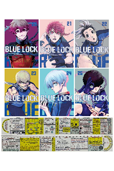Komik Şeyler Blue Lock 20-21-22-23-24-25. Ciltler Manga Seti + Özel Cetvel