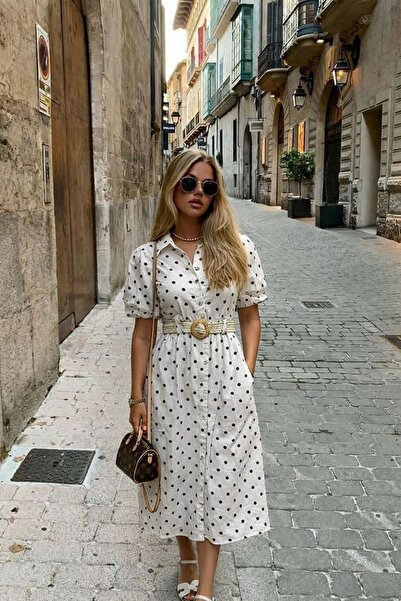 Markazzi Φόρεμα - Λευκό - Γραμμή Α