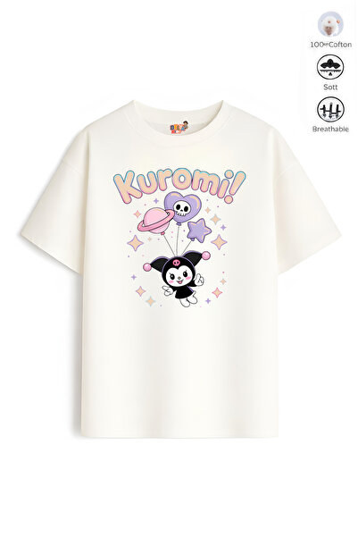 Belya Kids Wear Tricou oversize pentru fete, model Kur Design 20