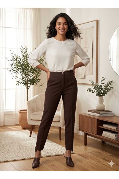 Puane Παντελόνι - Καφέ - Χαλαρή εφαρμογή