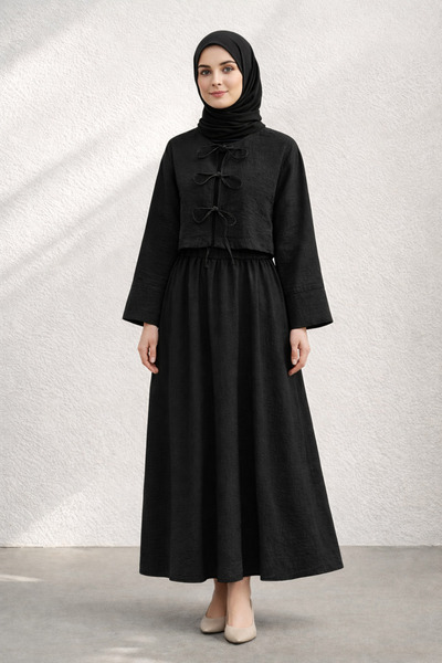 Kirazgym Μπλούζα Crop με λεπτομέρεια δεσίματος &amp;   Σετ μάξι φούστας με ελ...