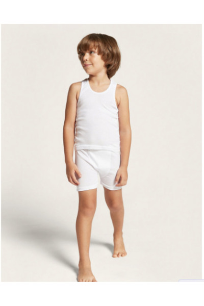 Juniors Solid Scoop Neck Vest with Boxers