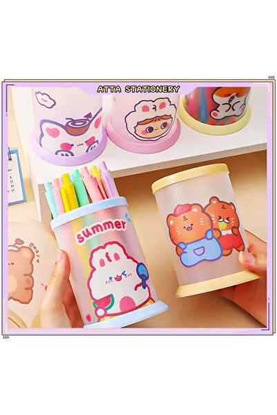 UĞURDAN Sevimli Masaüstü Kalemlik Organizer Kawaii Kalem Kutusu Çok Amaçlı Ka...