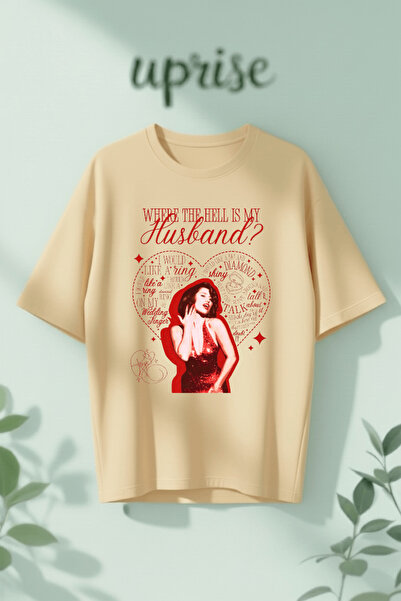 Vordevia Tricou oversize din bumbac imprimat Raye I Would Like A Ring