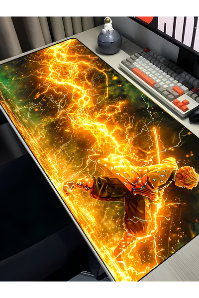 Charmbi Demon Slayer Zenitsu 40x90 Gaming Mouse Pad – Αντιολισθητική Βάση, Υπ...