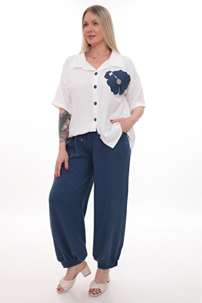 zitex Σετ με λεπτομέρεια κεντήματος, λινό πουκάμισο Sofia και παντελόνι Cupra...