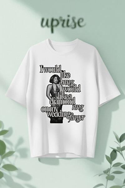 Vordevia Ρέι Θα ήθελα ένα δαχτυλίδι Τυπωμένο βαμβακερό μπλουζάκι oversized