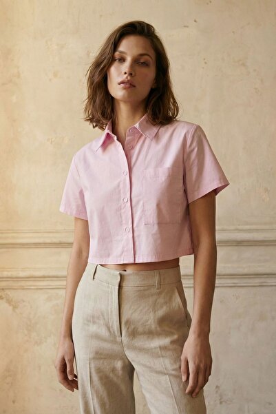 Hiccup MY FASHION Κοντό πουκάμισο με τσέπες με κουμπιά