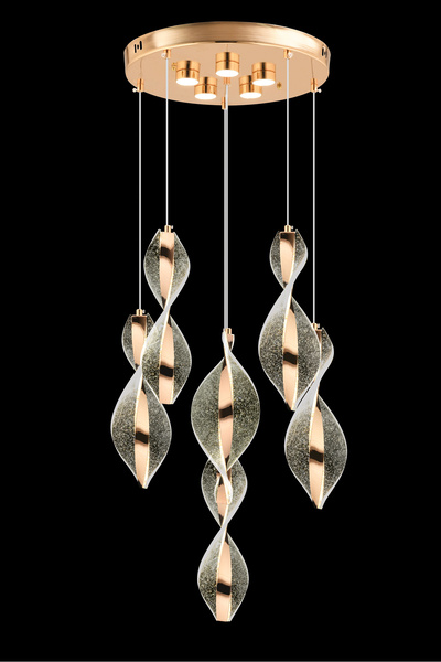 Luxira Aydınlatma Mars 6 lı Gold Kumandalı 3 Renk Ledli Modern Led Avize