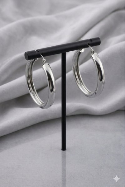 Liacharm Women's Stainless Steel Silver Color Medium Size Hoop Earrings