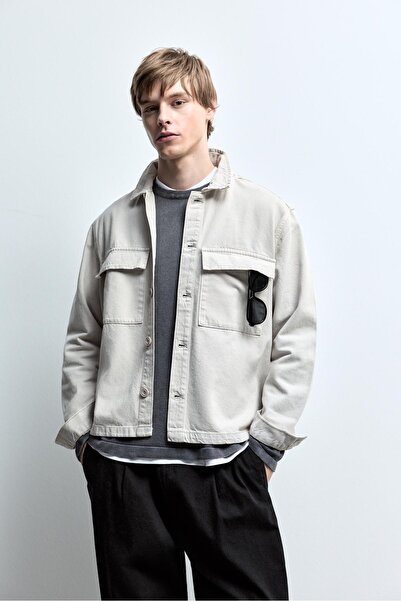 LEFTIES Boxy kesim denim ince ceket