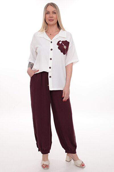 zitex Σετ με λεπτομέρεια κεντήματος, λινό πουκάμισο Sofia και παντελόνι Cupra...