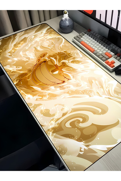 Charmbi Λούφι Γκιρ, 5 One Piece Gaming Mouse Pad 40x90 XXL, Μεγάλο Χαλάκι Γρα...