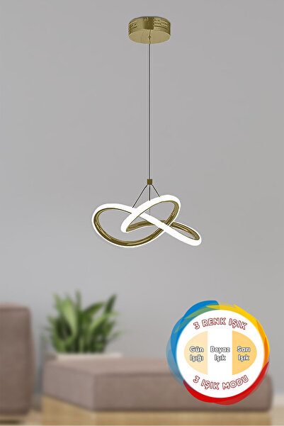Lumenia Duru Eskitme Modern Tekli Sarkıt Avize 3 Renk Işık Salon Mutfak Yatak...