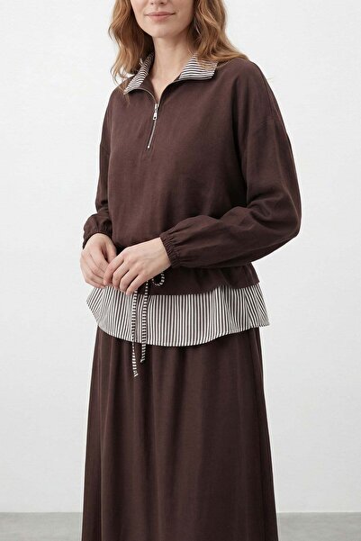 Puane Σετ δύο τεμαχίων - Καφέ - Σύντομο