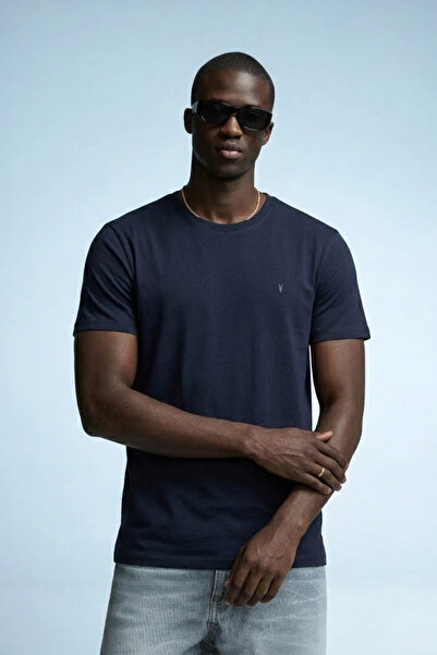 MATERIAL Ανδρικό μπλουζάκι με κοντό μανίκι και λαιμόκοψη ποδηλάτου σε μπλε να...