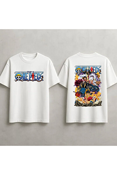 STİL-X Tricou oversize unisex, 100% bumbac, imprimat cu anime One Piece
