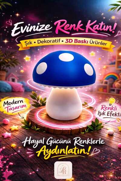 Layera Home Mantar Gece Lambası | Erkek Çocuk Odası |