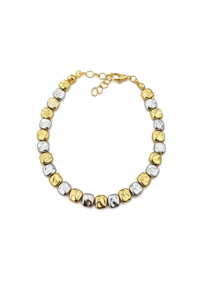 Quality Accessories سوار موديل إزمي ذهبي مختلط الألوان