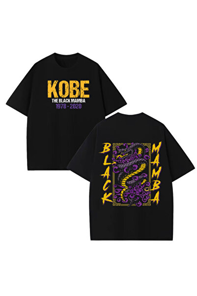 STİL-X Kobe Bryant Baskılı Unisex %100 Pamuklu Oversize T-shirt