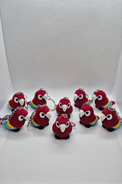3DAtölyeMaker Knitted Pattern Parrot Keychain 10 Pieces