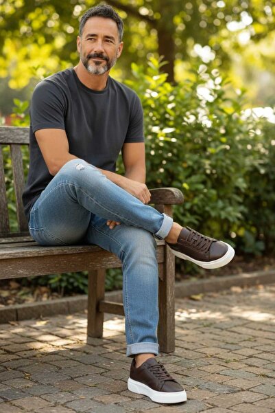 By Yağlıoğlu Genuine Leather Ultra Light Casual Shoes Dfcy1453