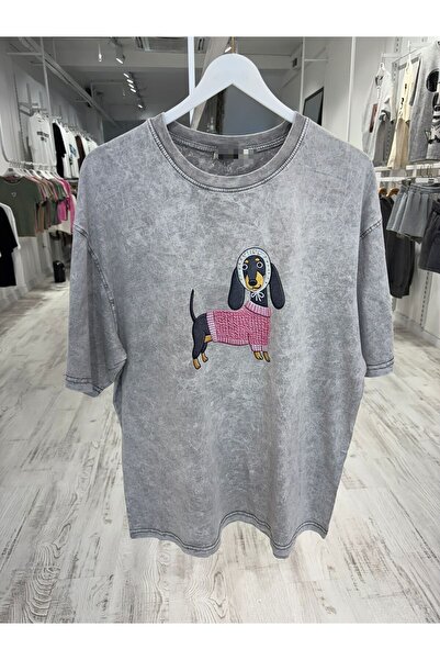 IŞILDA FASHION Μπλουζάκι oversized με στάμπα Işılda