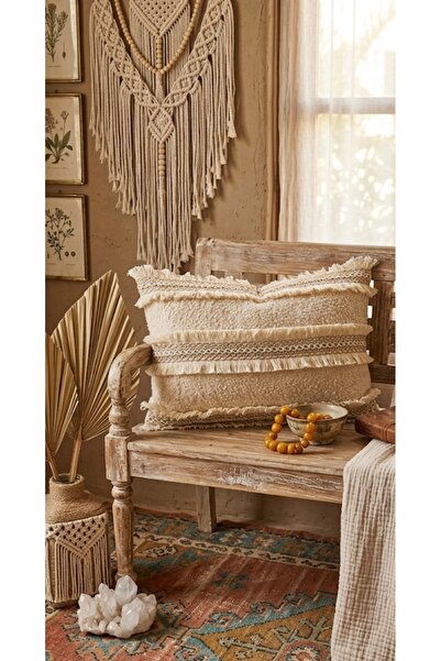 oiphome Κάλυμμα μαξιλαριού 30x50 μποέμ σχέδιο αρκουδάκι πανέμορφο