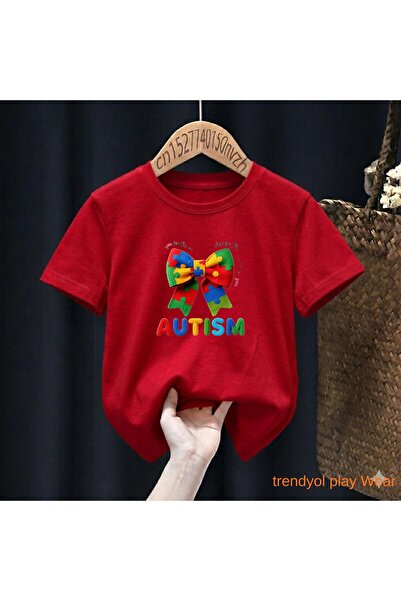 playwear Κορδέλα Awareness με στάμπα 100% παιδικό unisex μπλουζάκι 5 6 -7 8-9...