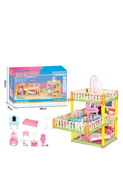 iTajir Dream House "Villa Garden" Children's Toy - 3-Piece Two-Story Doll Hou...
