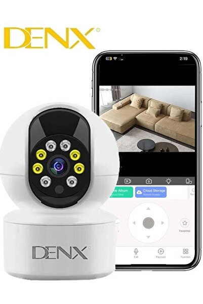 Dinx كاميرا مراقبة عالية الدقة بدقة 3.0 ميجابكسل مع رؤية ليلية ملونة