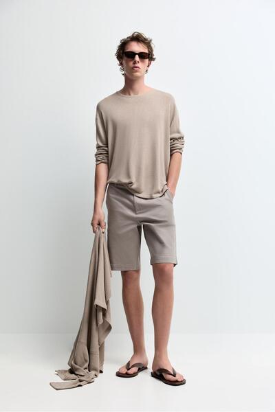 LEFTIES Slim fit chino bermuda şort