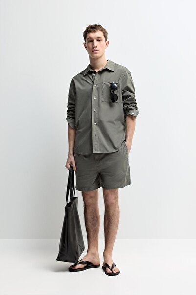 LEFTIES Edition poplin jogger bermuda
