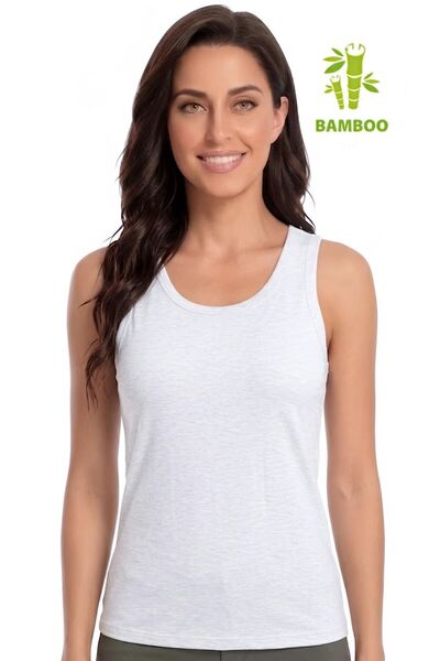 Özten İç Giyim Bamboo Super Soft Wide Strap Women's Undershirt Oztn1-505