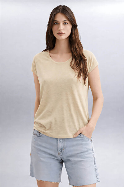 Fashion Friends Γυναικεία Μπλούζα με Γκλίτερ Κίτρινη 26Y0202K1