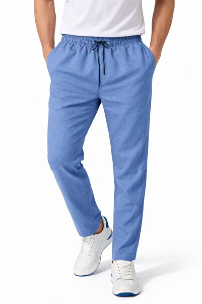 zs zaos fashion ανδρικό καλοκαιρινό παντελόνι από λινό Sofia