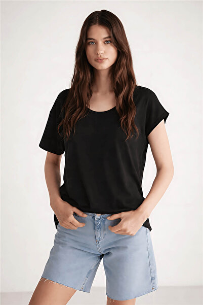 Fashion Friends Μπλούζα με λάμψη Μαύρη Γυναικεία Μπλούζα 26Y0202K1