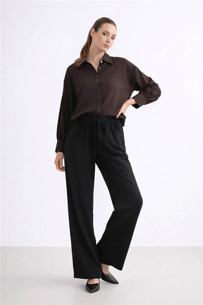 Fashion Friends Γυναικείο Παντελόνι Φαρδύ Μαύρο 26Y0109K1