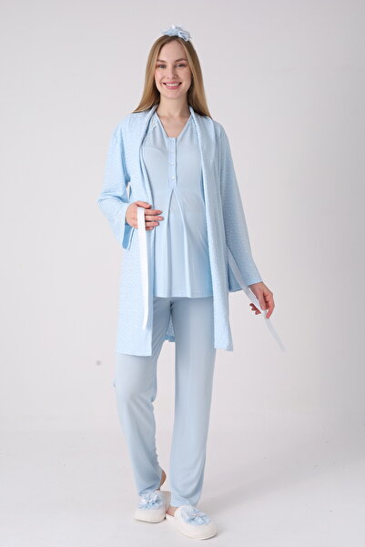 EM&FA TEKSTİL Maternity Maternity Dress Pajama Set